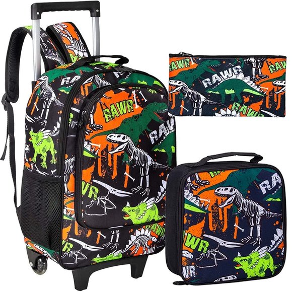 NEW   3PCS Rolling Backpack for Girls ,Kids    Bookbag with Roller Wheel… - Picture 1 of 15